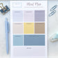 Colorblock Meal Plan Notepad