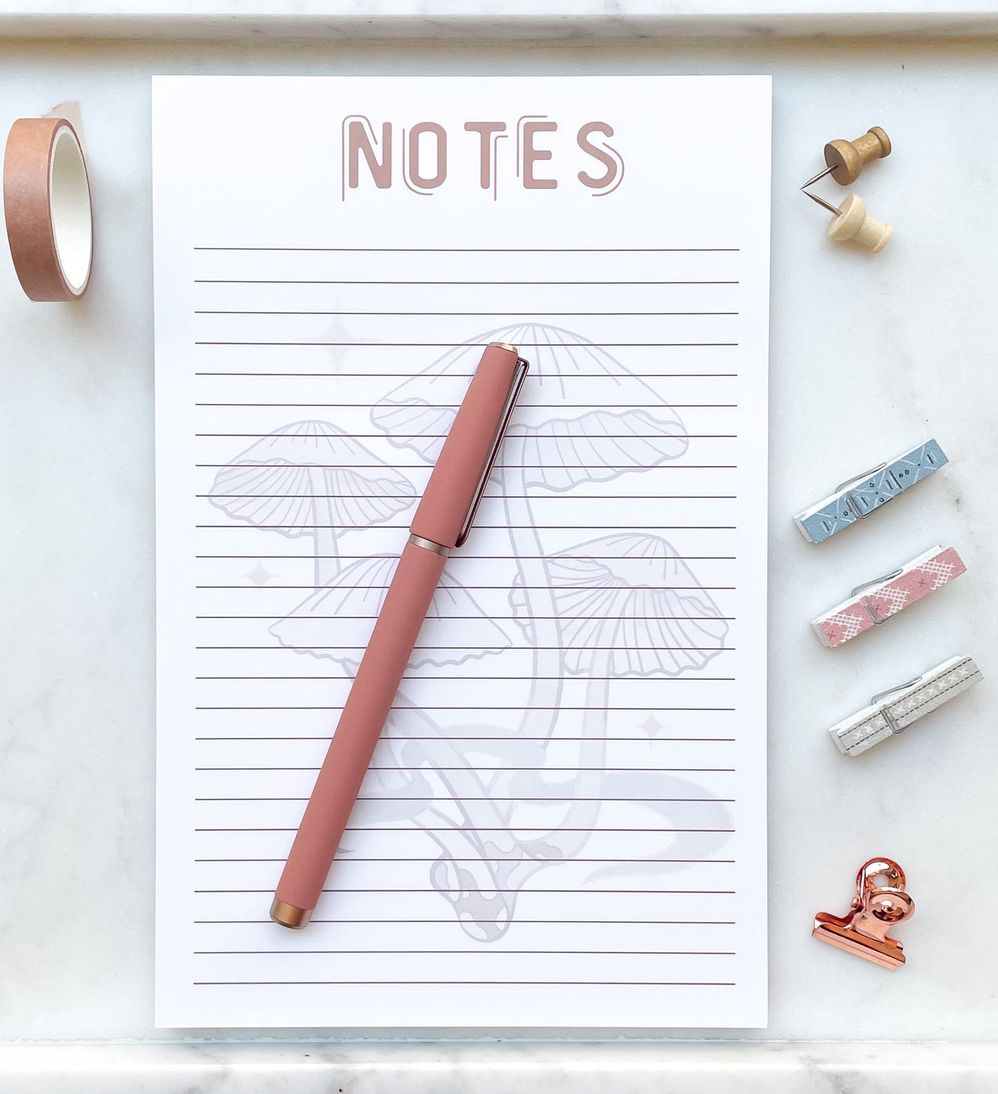 Mushroom Notes Notepad