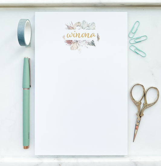 Boho Personalized Notepad