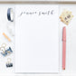 Calligraphy Personalized Notepad